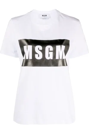 Msgm Playera con logo estampado