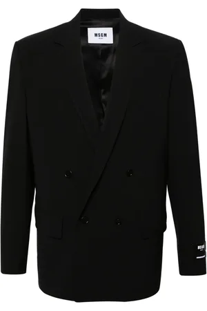 Msgm Blazer con doble botonadura y parche del logo