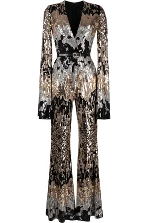 Elie saab Jumpsuit de tul bordado con lentejuelas