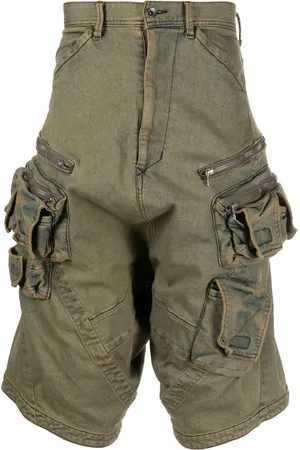 JULIUS Shorts cargo de mezclilla drop crotch
