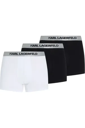 Karl Lagerfeld Pack de tres bóxeres con logo metalizado