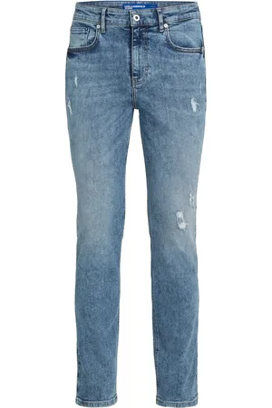 Karl Lagerfeld Skinny jeans con tiro medio y efecto envejecido