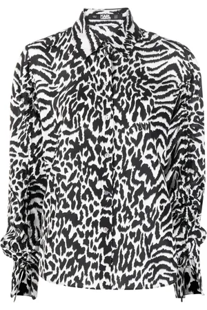 Karl Lagerfeld Camisa de seda con animal print