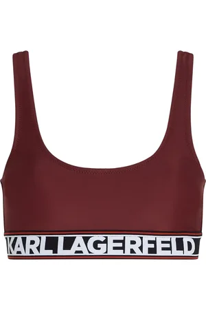 Karl Lagerfeld Top de bikini con logo