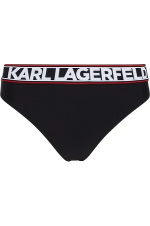 Karl Lagerfeld Bikini bottom con logo en la pretina