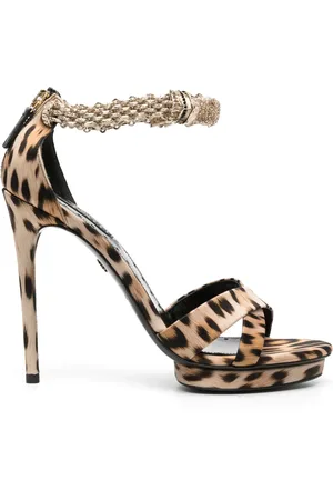 Roberto Cavalli Sandalias con estampado de leopardo