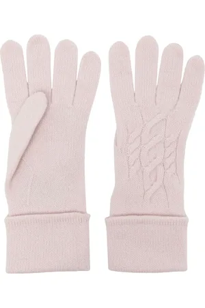 N.PEAL Guantes de cachemira tejido de ochos