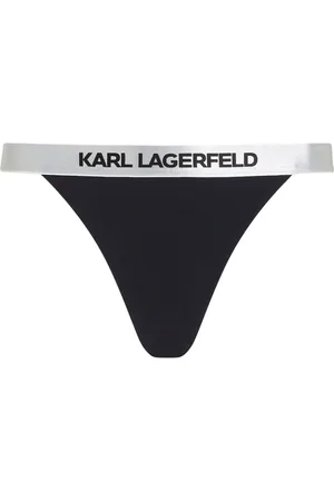 Karl Lagerfeld Bikini bottom con logo en la pretina