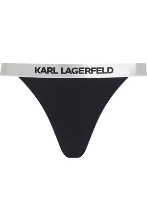 Karl Lagerfeld Bikini bottom con logo en la pretina
