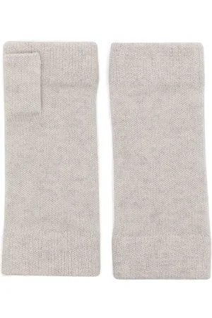 N.PEAL Guantes de cachemira tejidos de canalé