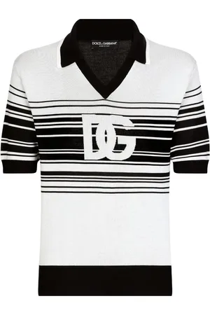 Dolce & Gabbana Playera tipo polo con rayas estampadas