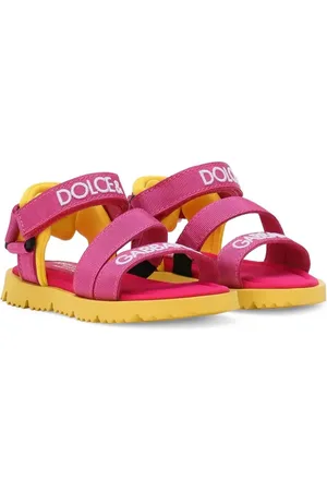 Dolce & Gabbana Sandalias con logo en grosgrain