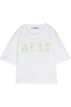 Msgm Playera con aplique del logo