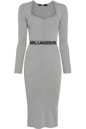 Karl Lagerfeld Vestido midi de lurex