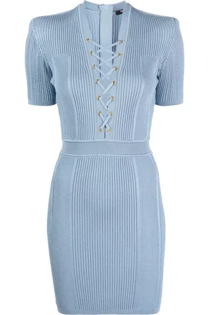 Balmain Vestido corto con cuello e V