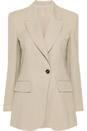 Brunello Cucinelli Blazer tejido con solapas de pico