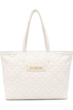 Moschino Tote capitonada con letras del logo