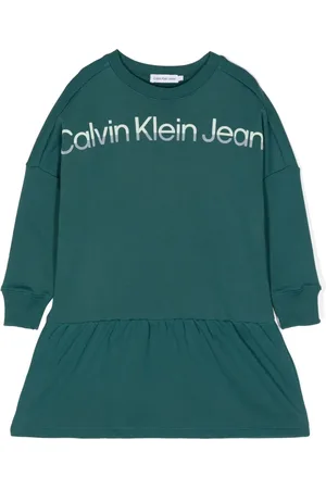 Calvin Klein Vestido estilo sudadera con logo estampado