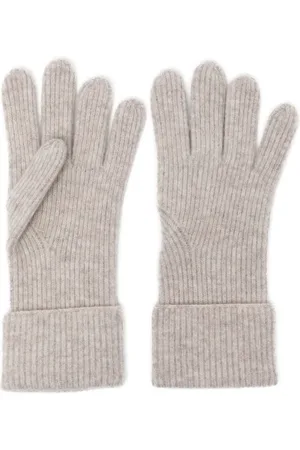 N.PEAL Guantes de cachemira tejidos de canalé