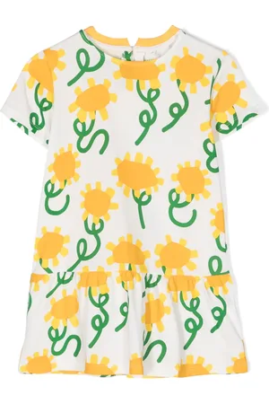 Stella McCartney Vestido midi con girasoles estampados