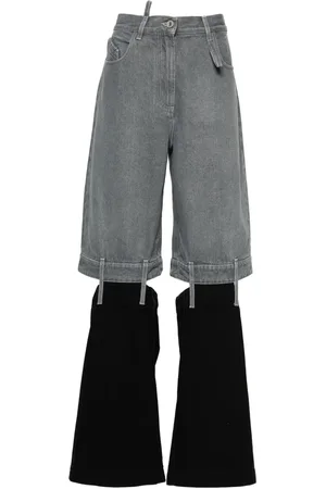 The Attico Jeans anchos con paneles en contraste