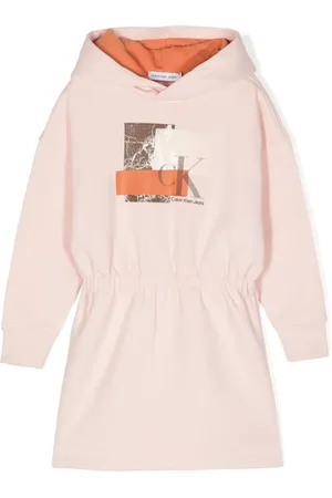 Calvin Klein Vestido tipo hoodie con monograma estampado