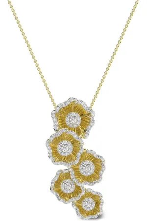 Marchesa Notte Collar floral en oro amarillo de 18kt con diamantes