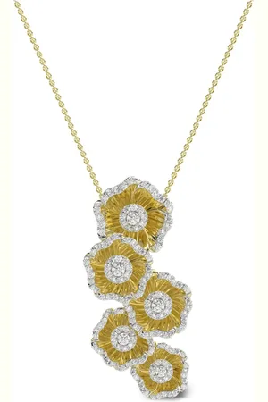 Marchesa Notte Collar floral en oro amarillo de 18kt con diamantes
