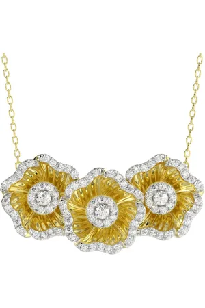Marchesa Notte Collar floral en oro amarillo de 18kt con diamantes