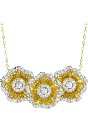 Marchesa Notte Collar floral en oro amarillo de 18kt con diamantes
