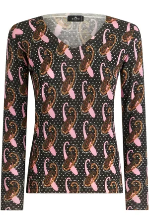 Etro Top con estampado de cachemira