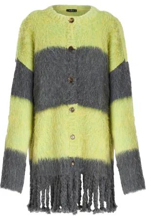 Etro Abrigo estilo cárdigan a rayas