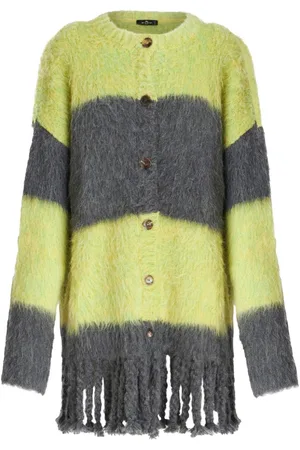 Etro Abrigo estilo cárdigan a rayas