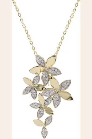 Marchesa Notte Collar floral en oro amarillo de 18kt con diamantes