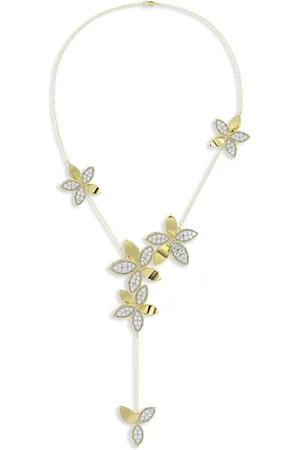 Marchesa Notte Collar floral en oro amarillo de 18kt con diamantes