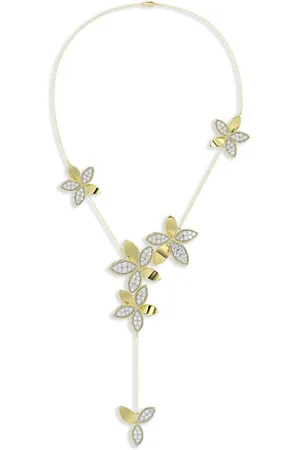 Marchesa Notte Collar floral en oro amarillo de 18kt con diamantes