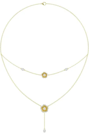 Marchesa Notte Collar floral en oro amarillo de 18kt con diamantes