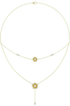 Marchesa Notte Collar floral en oro amarillo de 18kt con diamantes