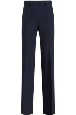 Etro Pantalones de vestir con tiro alto y pinzas