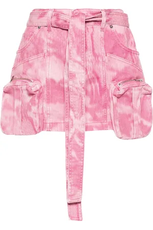 BLUMARINE Falda corta con estampado militar