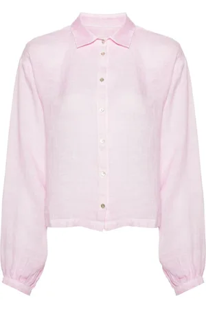 120% Lino Camisa transparente
