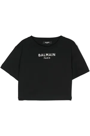 Balmain Playera corta con logo bordado