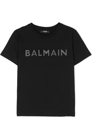 Balmain Playera con logo y detalles de cristal