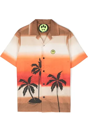 BARROW Camisa con palmeras estampadas
