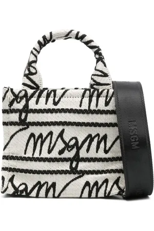 Msgm Tote con logo en jacquard