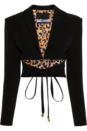 Roberto Cavalli Blazer corto con abertura
