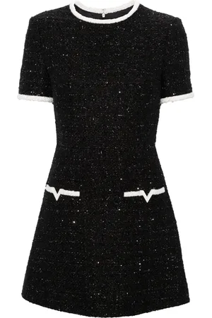 VALENTINO GARAVANI Vestido corto de tweed con detalle de lúrex