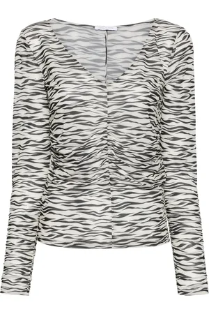 Patrizia Pepe Top con estampado de cebra