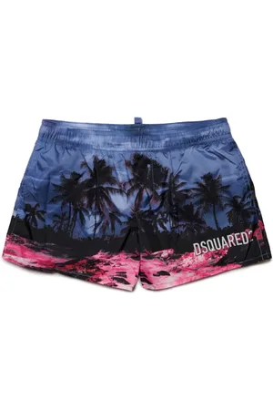 Dsquared2 Shorts de playa con palmeras estampadas