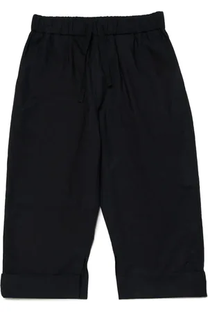 Maison Margiela Pantalones anchos con logo bordado